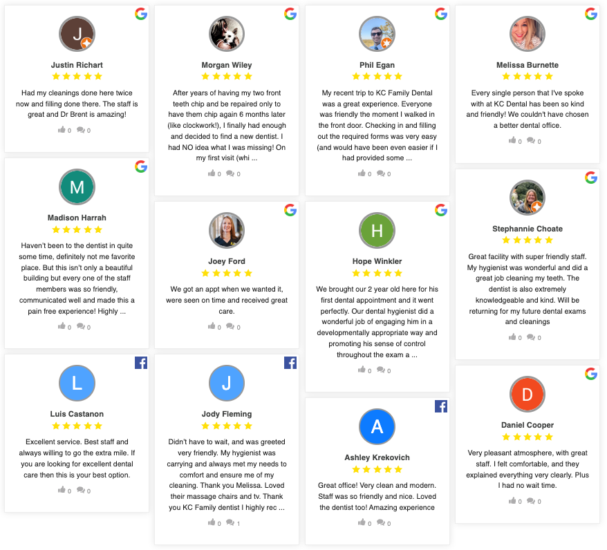 KC Family Dental Testimonials