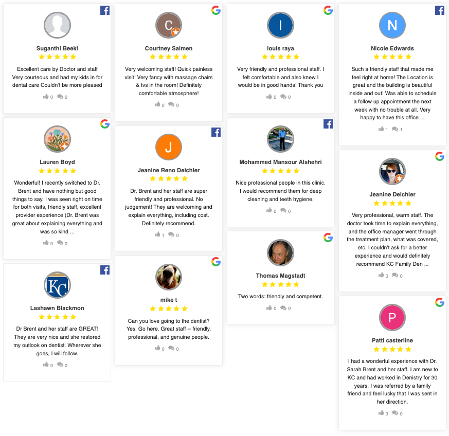 KC Family Dental Testimonials