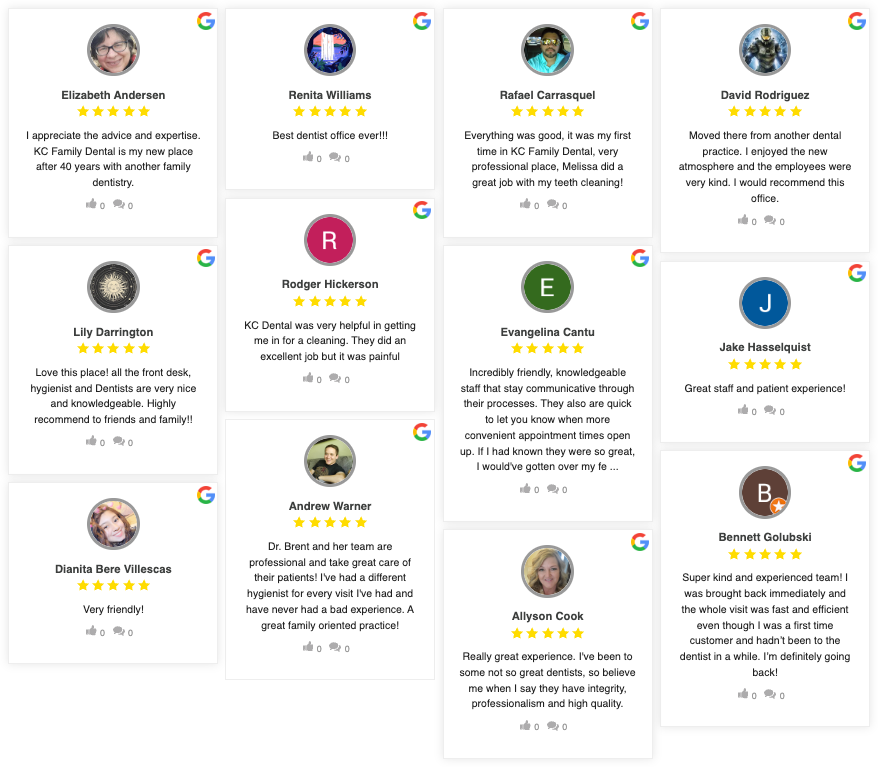 KC Family Dental Testimonials