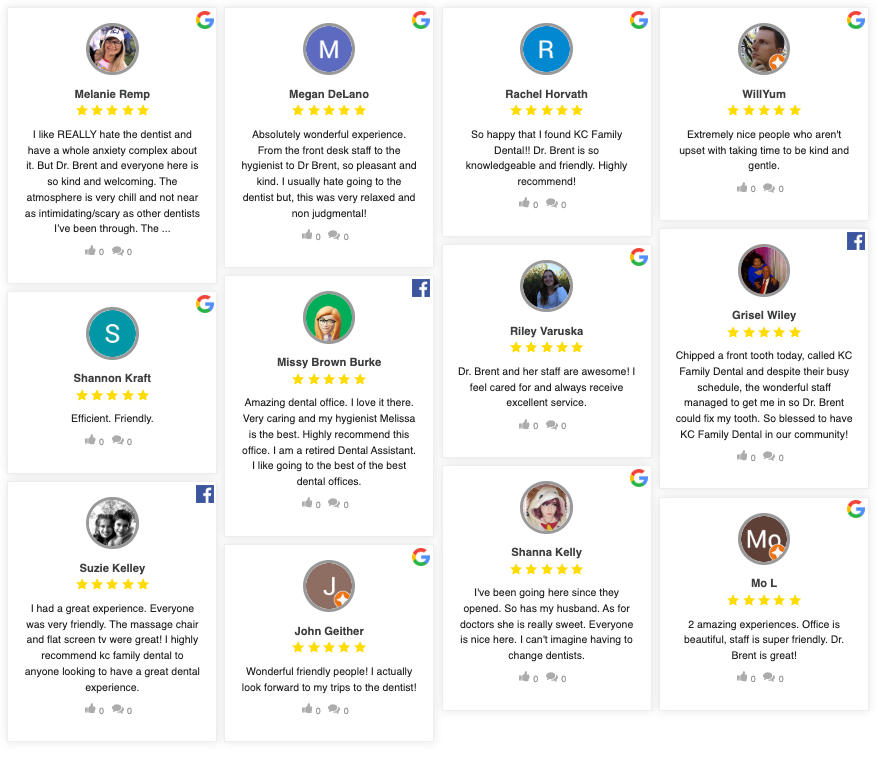 KC Family Dental Testimonials